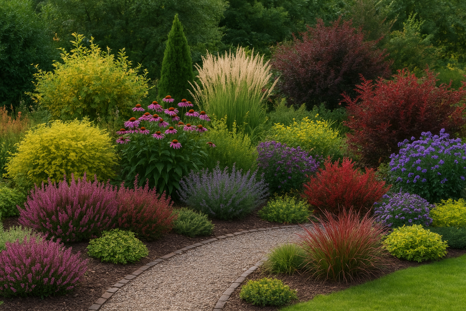 Ogród, który wygląda dobrze cały rok: lista roślin i plan nasadzeń