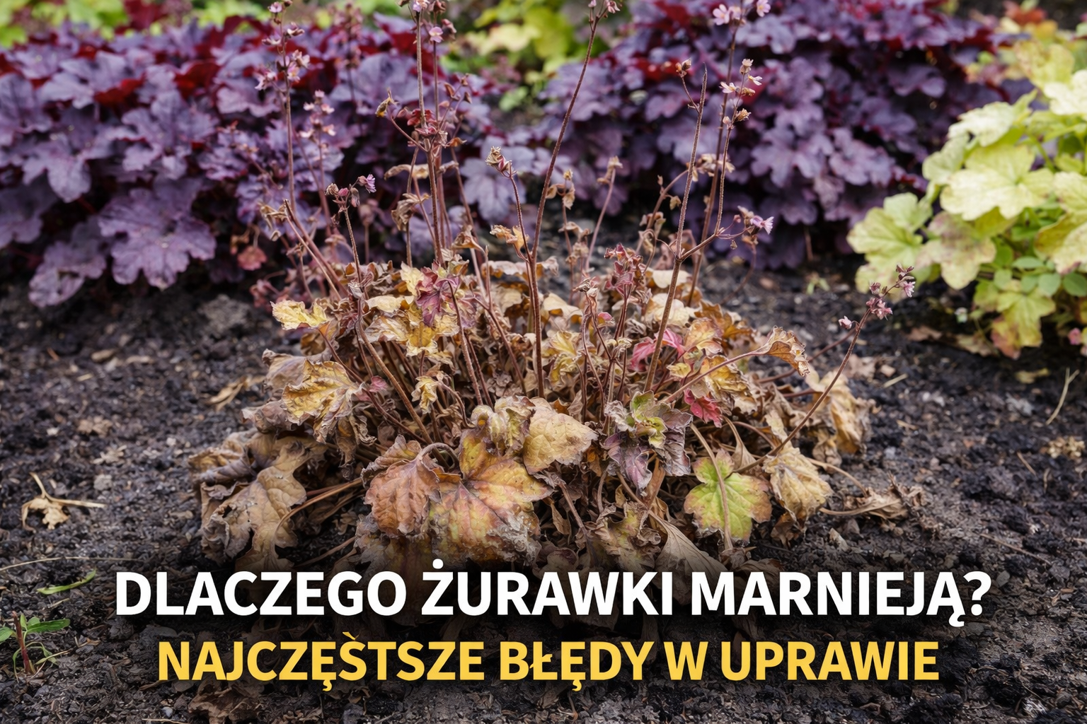 Dlaczego żurawki marnieją? Najczęstsze błędy w uprawie